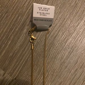18” 18k gold plate Mesh Necklace